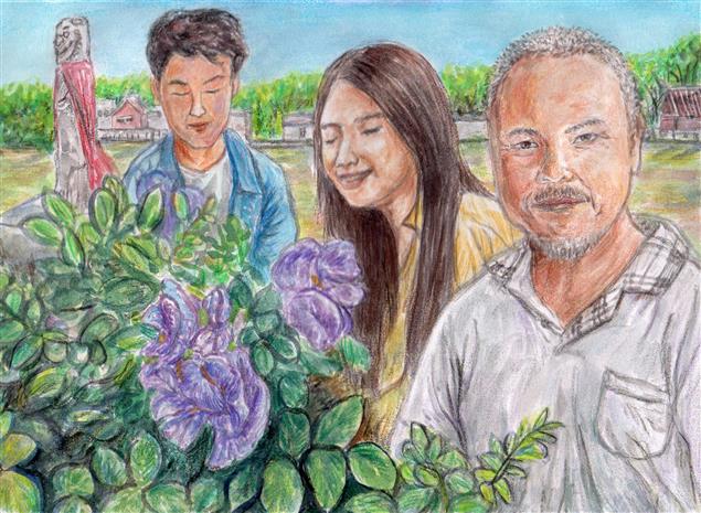 來自瓊林的複瓣蝶豆花@文：陳慧文   圖：陳鴻文