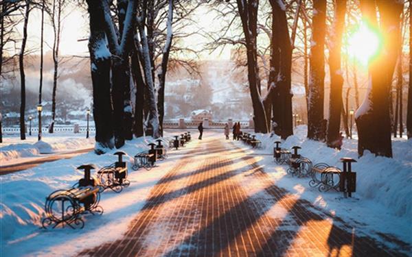 Russia-Kaluga-winter-park-snow-bench-trees-sunrise_m.jpg