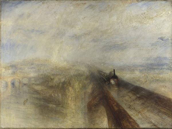 （4）J.M.W. Turner, Rain, Steam, and Speed – The Great Western Railway 1844  泰納的〈雨、蒸汽和速度—西部大鐵路〉.jpg